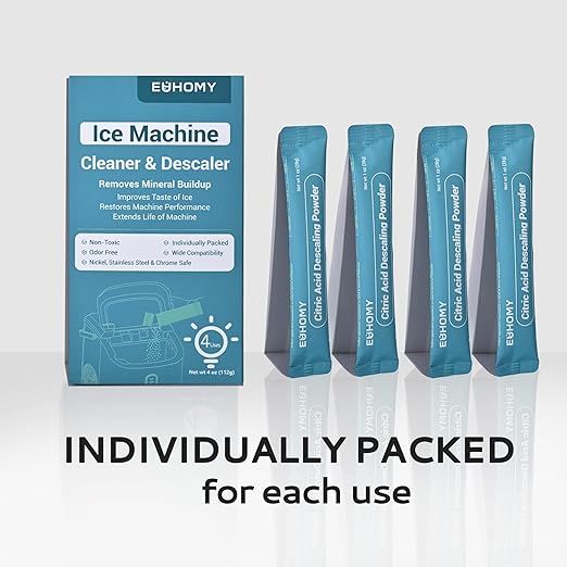 EUHOMY Ice Maker Cleaner & Descaler | 4 Use & Individually Packed | Ice Machine - Image 7