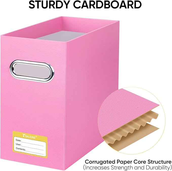 BALEINE File Organizer Box, Cardboard File Folder Organizer - Image 4
