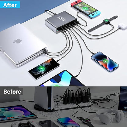 550W USB C Fast Charger Block, PD3.1 140W 8 Port USB Charging Station, GaN Ⅲ - Image 7
