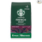 Starbucks Ground Coffee, Dark Roast Hot or Iced Coffee, French Roast, Six 18 oz by StarbucksCoffee