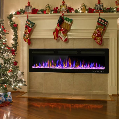 68" Electric Fireplace Wall Mounted and Recessed - Image 6