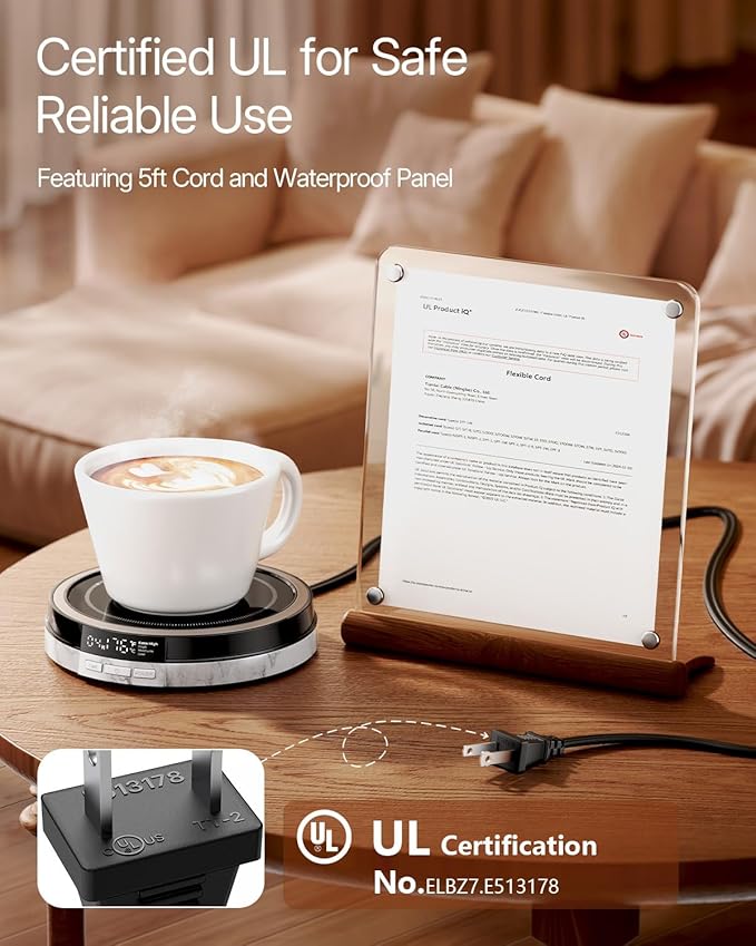 Coffee Mug Warmer for Desk, 50W Fast Heating Cup Warmer - Image 4