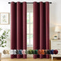 MIULEE Burgundy Red Blackout Curtains by MIULEE