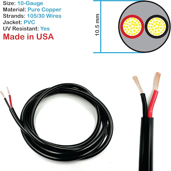 NATIONAL Wire & Cable – 10 AWG 2-Conductor Premium Copper Wire, 25 ft, Stranded - Image 2