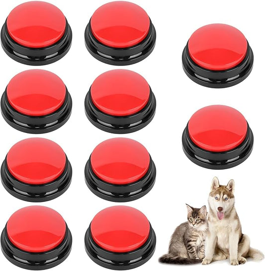 10 PCS Red Voice Recording Buttons by zzhxkjhky