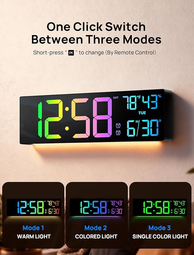18.5" Large Digital Wall Clock - Image 4