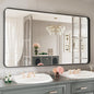 LOAAO Black Metal Framed Bathroom Mirror by LOAAO