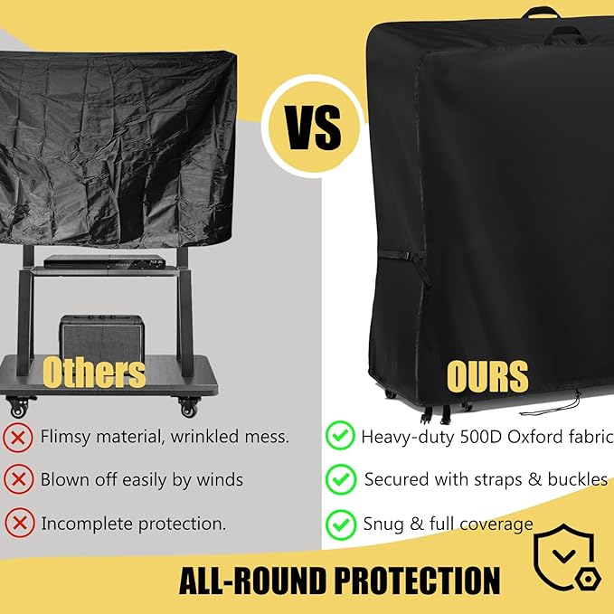 Hdenmist Outdoor TV Cover 75 Inch Weatherproof, Waterproof Outdoor TV Stand - Image 7
