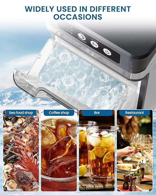Nugget Ice Maker Countertop, Chewable Pellet Ice Machine, Portable Ice Machine - Image 6