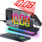 SZELAM Projection Alarm Clock, 7.4 in Digital Mirror Clocks, by SZELAM