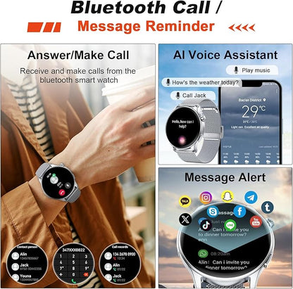 Smart Watch for Men Women Fitness: Make Answer Call Running Digital Mens - Image 2