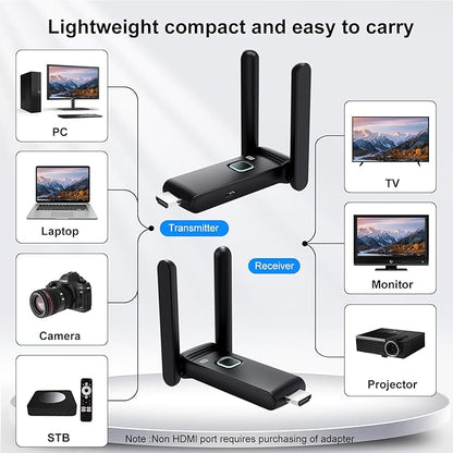 Wireless HDMI Sender and Receiver, HDMI Wireless Adapter Plug and Play - Image 5