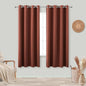 KOUFALL Boho Curtains 2 Panels, Terra Cotta Rust Aztec Red by KOUFALL