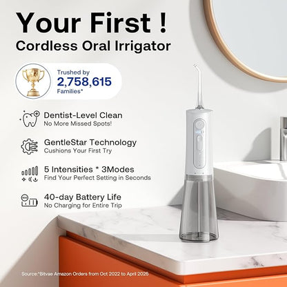 Bitvae Water Dental Flosser for Teeth, Rechargeable Water Teeth Cleaner Picks - Image 2