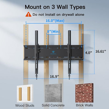 PERLESMITH Tilting TV Wall Mount Bracket Low Profile - Image 7