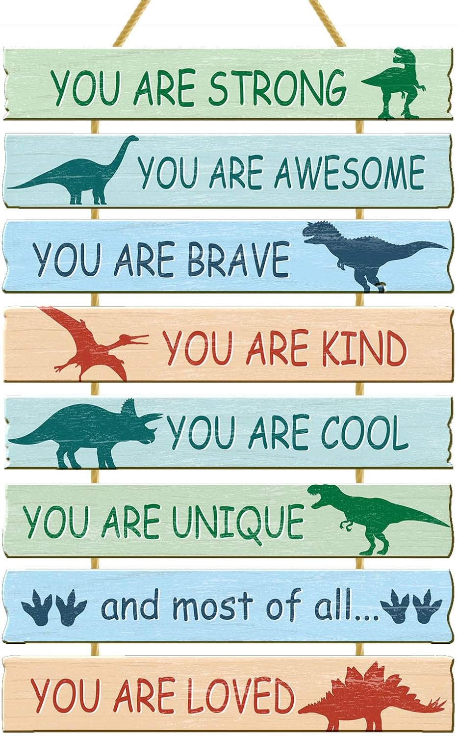 Rutiyoka Dinosaur Room Decor for Boys Bedroom Wall Dino Inspirational Art Kids Wood Decorations Little Boy Nursery Toddler Sign