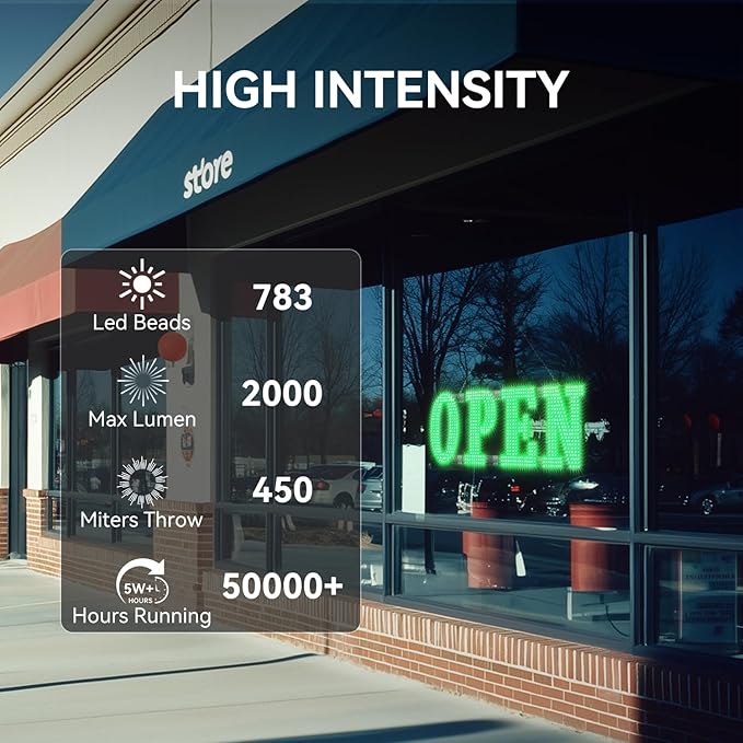 40" x 14" Large LED Open Signs - Image 3