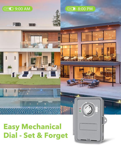 BN-LINK Pool Pump Timer, Outdoor Mechanical Timer Box, Heavy Duty 24 Hour - Image 6