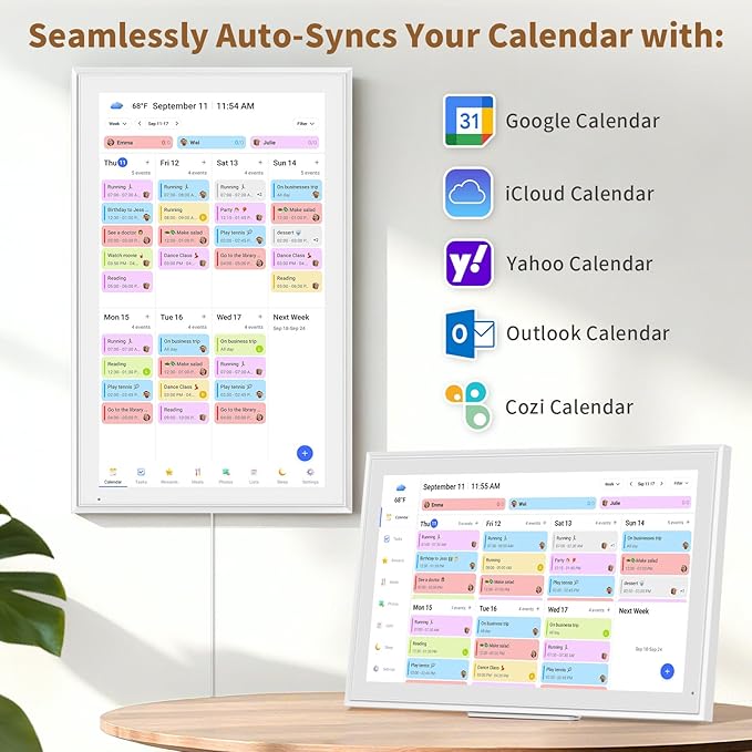 Canupdog 21.5 Inch Digital Calendar, Electronic Planner & Chore Chart - Image 4