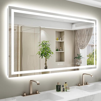 YEELAIT 60x38 Inch LED Bathroom Mirror by YEELAIT
