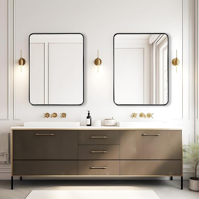 Fabuday Large Black Bathroom Mirror 40x30 Inch - Image 5