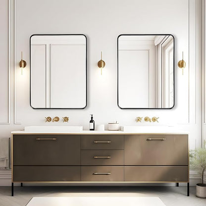 Fabuday Large Black Bathroom Mirror 40x30 Inch - Image 5