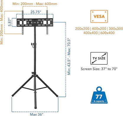Mount-It! Tripod TV Stand – Portable TV Tripod - Image 6