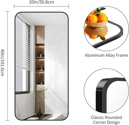 FORBATH Bathroom Mirror 20" x 40", Rectangle Black Bathroom Mirror - Image 6