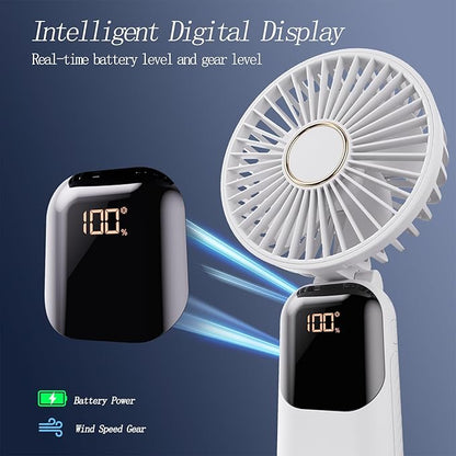 GOCKERA Portable Fan, 4200mAh Battery Operated Fan, 5 Speeds&Digital Display - Image 4