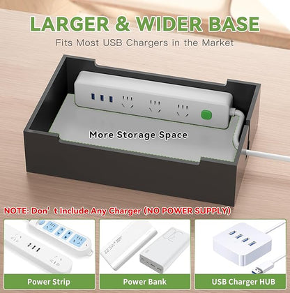 Pezin & Hulin Bamboo Charging Station, Electronic Devices Organizer - Image 5