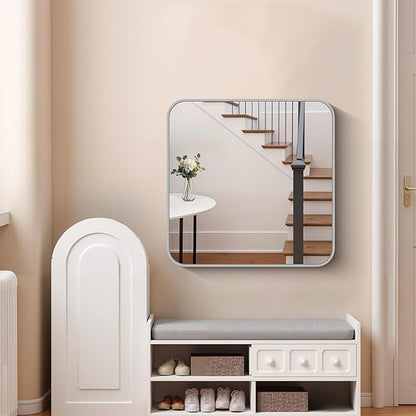 FORBATH 30x30 Inch Silver Bathroom Mirror - Image 2