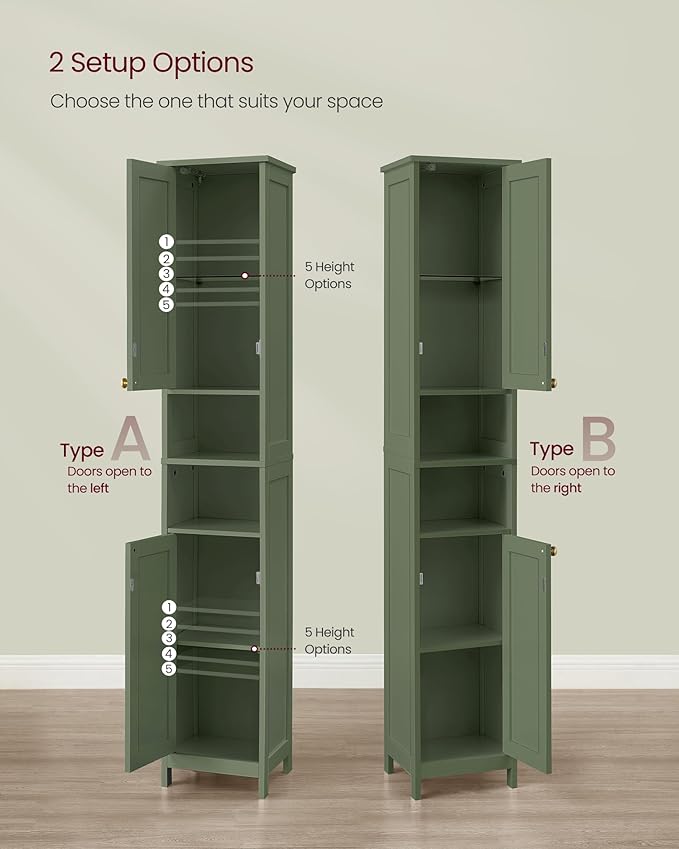 VASAGLE Tall Storage Cabinet - Image 3