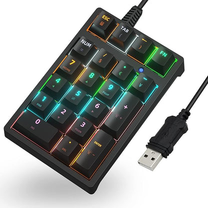 Number Pad, Mechanical USB Wired Numeric Keypad - Image 8