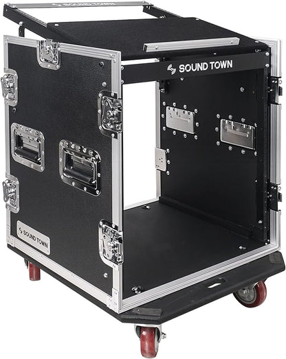 Sound Town Enhanced 1/2" Plywood 12U PA DJ Rack/Road ATA Case by SOUNDTOWN