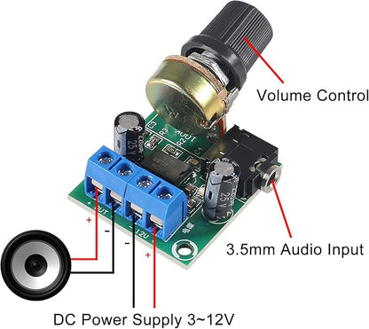 DWEII 4Pcs LM386 10W Mini Power Amplifier Board Audio Amplifier Module DC 3-12V - Image 3