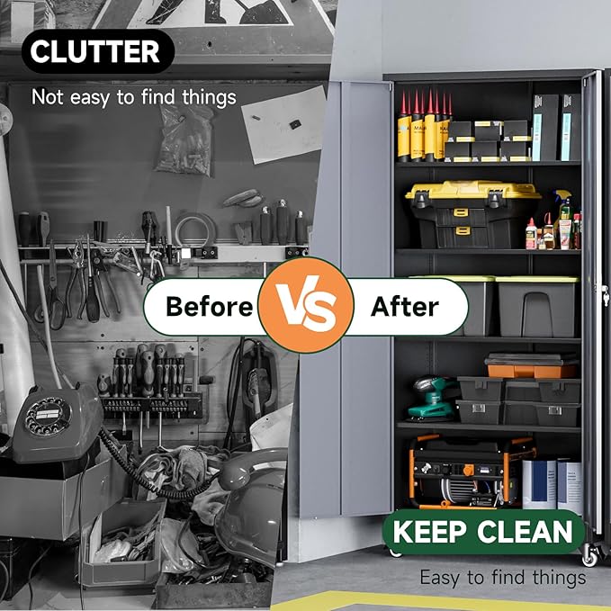 Letaya Metal Garage Storage Cabinets - Image 9