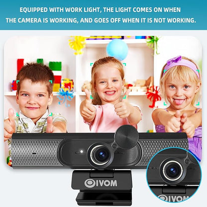 Oivom Webcam with Microphone and Speaker, 1080P Web Camera - Image 7