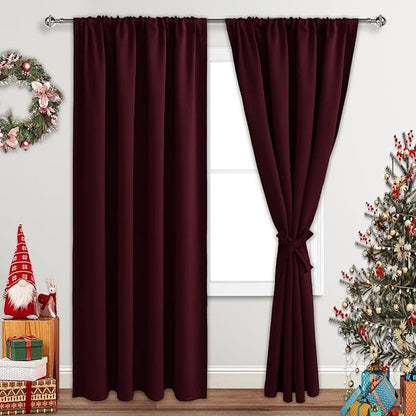 JIUZHEN Christmas Blackout Curtains by JIUZHEN
