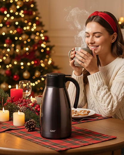 GiNT 2.2L / 74Oz Thermal Coffee Carafe, Insulated Stainless Steel Coffee Carafes - Image 2