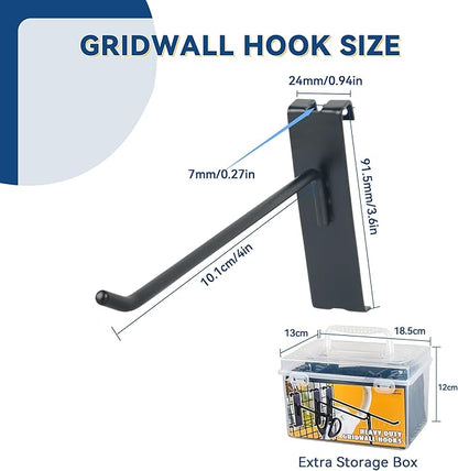 Alyoen Gridwall Hooks 4in, Metal Display Hooks - Image 5