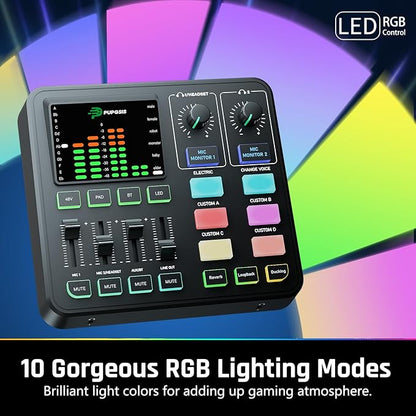PUPGSIS Gaming Audio Mixer, Audio Interface - Image 8