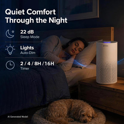 afloia air purifier for home bedroom large room, package contents