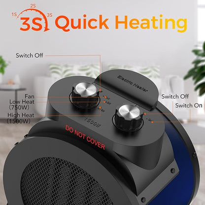 1500W Electric Space Heater - Image 2
