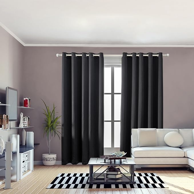 Anytime 100% Blackout Curtain 2 Panels Set, Thermal Insulated Window Drapes - Image 5