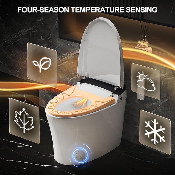 Smart Toilet with Bidet – Auto Open/Close Lid, Foot Sensor, Instant Warm Water - Image 5