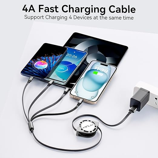 MINLU Multi Charging Cable 4A, 4 in 1 Multi USB Cable - Image 2