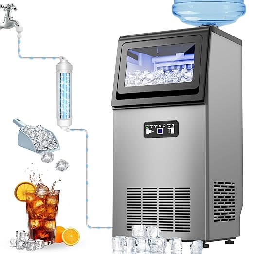 Commercial Ice Maker Machine 120lbs/24H by Amadvi