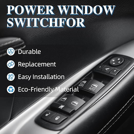 WUANGKI Power Control Window Switch | Front Driver Side | 8+3 Pins | Compatible - Image 8