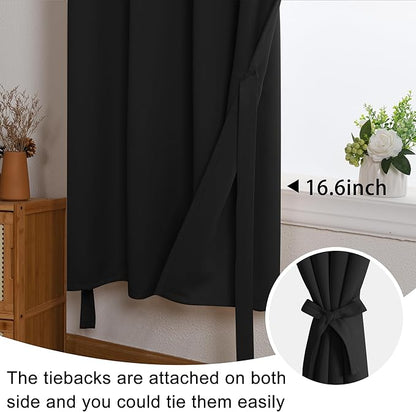 JIUZHEN Black Blackout Curtains - Image 3