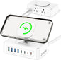 11-in-1 Charging Station USB-C Power Strip, 200W USB C Charger Block, 2AC by AcozvinPowerStrip